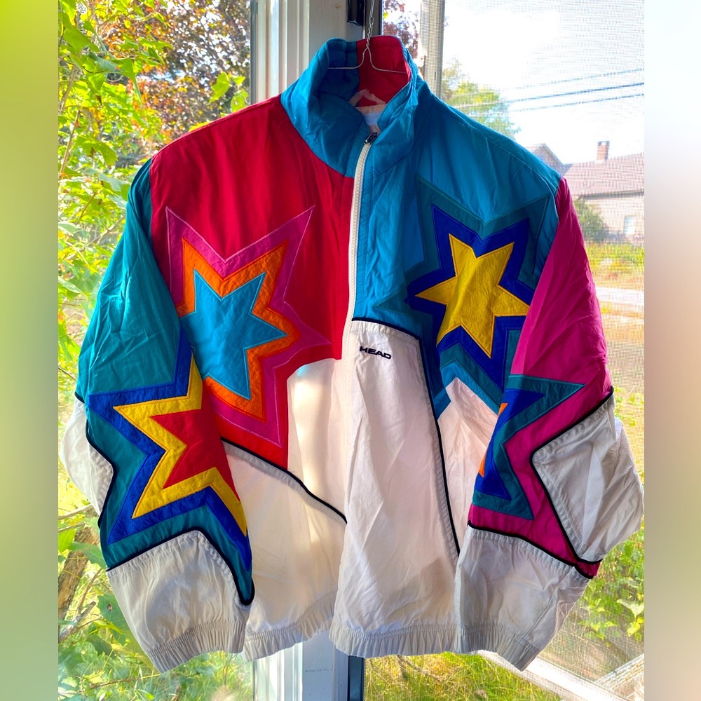 vintage head brand star oversized jacket
